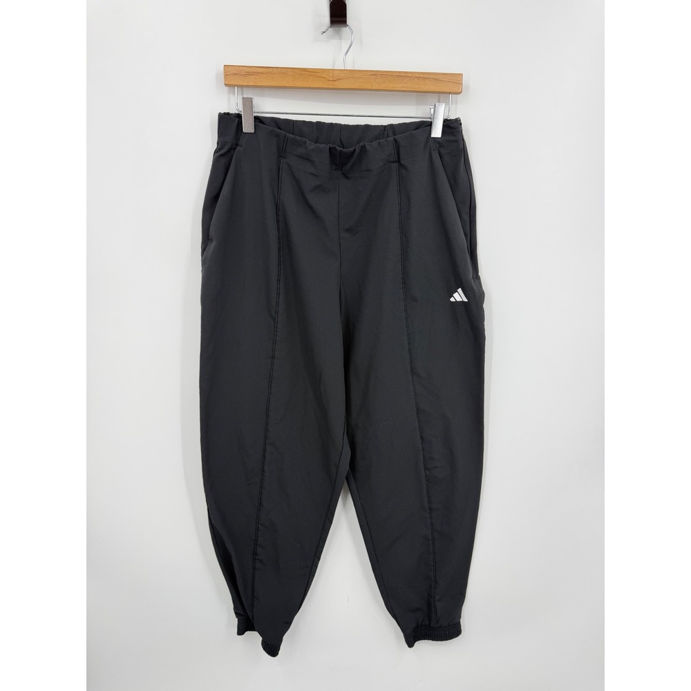 Adidas Aeroready Jogger Track Pants Womens Large Black‎ IJ5923 Pintuck Tapered